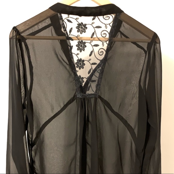 See Through Black Blouse - Picture 2 of 5